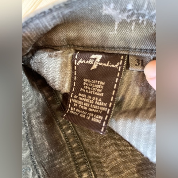 7 for all mankind Skinny jeans color: kaki size 31 - Picture 3 of 7